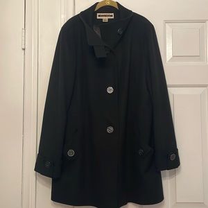 Kristen Blake Black jacket. XXL Heavy duty. Metallic/silver big buttons.